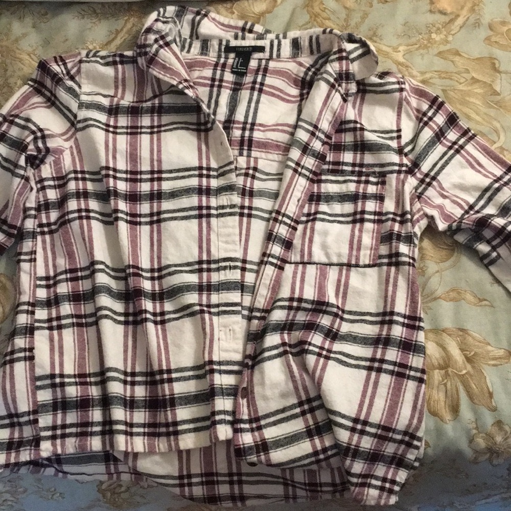 Purple plaid flannel